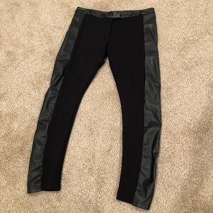 Black Faux Leather Lined Leggings